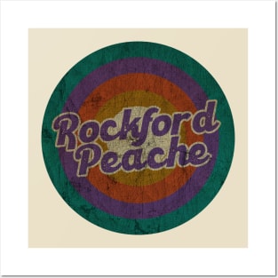 Rockford Peaches  - Retro Circle - DESIGN -  Vintage Posters and Art